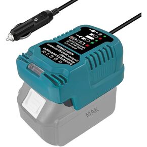 Mini Battery Charger for Makita for Car, YUHDWRE Battery Charger Replacement for Makita 18V with 12V Cigarette Lighter Plug(No Battery)