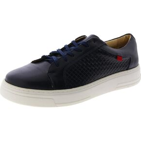 MARC JOSEPH NEW YORK Men's Leather Made in Brazil Luxury Lace-up Weave Detail Fashion Sneaker