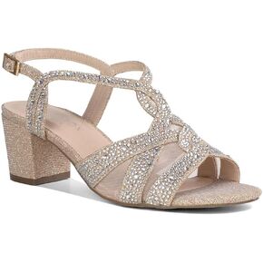 Women's Nadia Heeled Sandals, Champagne, 8.5 Wide