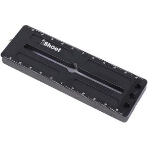 iShoot 12cm Long Camera Quick Release Plate Compatible with Large Camera with Battery Grip & Arca-Swiss Fit Tripod Ball Head Clamp - You May Buy 2 pcs to Form a L-Shaped Camera Bracket Holder Support