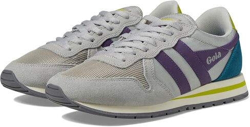 حذاء رياضي نسائي من Gola Daytona، رمادي فاتح/قفاز الثعلب/الكبريت، 7.5 in Kuwait