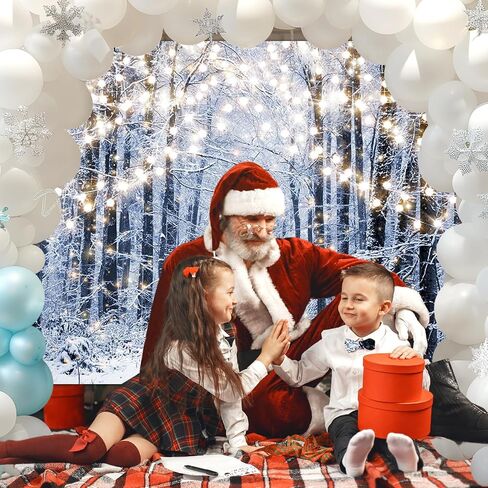Avezano Winter Backdrop for Photoshoot Snowy Forest Christmas Holidays Party Decorations Winter Landscape Photography Background for Kids New Year Portrait Photo Booth Props(7x5ft) in Saudi Arabia