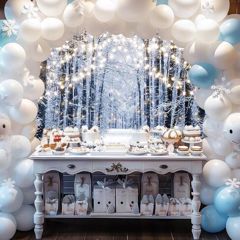 Avezano Winter Backdrop for Photoshoot Snowy Forest Christmas Holidays Party Decorations Winter Landscape Photography Background for Kids New Year Portrait Photo Booth Props(7x5ft) in Saudi Arabia