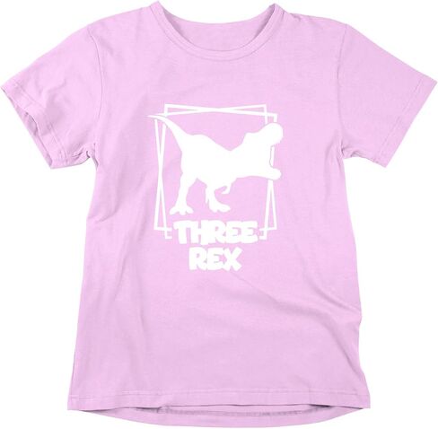 Three Rex - Toddler Clothes - 3 Years Old Birthday Tshirt Funny Outfit Cute Dinosaur Shirt in Saudi Arabia