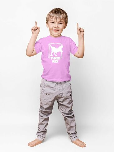 Three Rex - Toddler Clothes - 3 Years Old Birthday Tshirt Funny Outfit Cute Dinosaur Shirt in Saudi Arabia