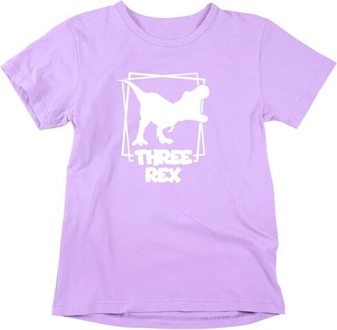 Three Rex - Toddler Clothes - 3 Years Old Birthday Tshirt Funny Outfit Cute Dinosaur Shirt in Saudi Arabia