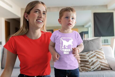 Three Rex - Toddler Clothes - 3 Years Old Birthday Tshirt Funny Outfit Cute Dinosaur Shirt in Saudi Arabia