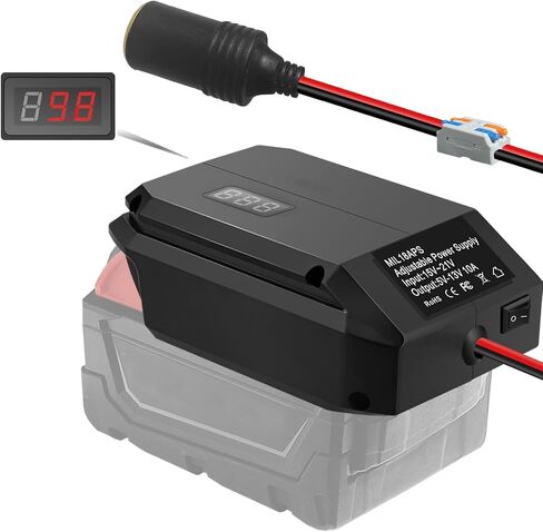UNIKI 18V to12V Step Down Converter for Milwaukee M18 Battery,DC Voltage Battery Power Adapter,Cigarette Lighter Adapter Perfect for upgrading Power Tools, LED Strip Lights,Robotics DIY Projects in Saudi Arabia