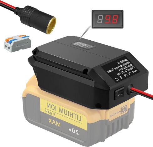 UNIKI 18V to12V Step Down Converter for Milwaukee M18 Battery,DC Voltage Battery Power Adapter,Cigarette Lighter Adapter Perfect for upgrading Power Tools, LED Strip Lights,Robotics DIY Projects in Saudi Arabia