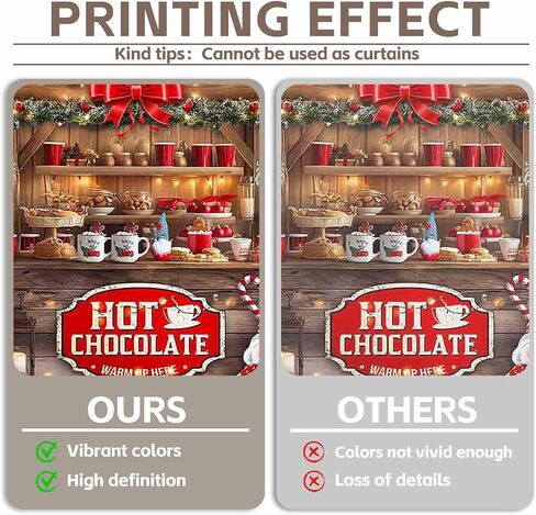 ZTHMOE Fabric 7x5ft Christmas Hot Cocoa Bar Photography Backdrop Wooden Candy Shop Xmas Tree Background Winter Holiday Party Decoration Photo Booth Banner in Saudi Arabia