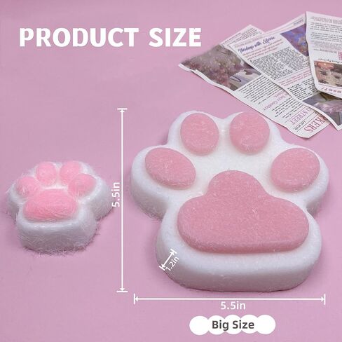 القط الكبير مخلب اسفنجي 5.5 بوصة حجم كبير Squishies ضغط اللعب قرصة الأسرة اسفنجي لطيف لينة سيليكون القطط العملاقة مخلب Tangcii تململ الإجهاد الإغاثة الألعاب الحسية الهدايا للبالغين النساء (أزرق + أبيض) in Kuwait