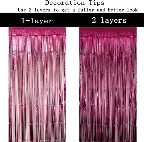 Burgundy Bachelorette Party Tinsel Foil Fringe Curtains - Wedding Bridal Shower Women Birthday Graduation Valentines Mothers Day Party Photo Booth Props Backdrops Decorations, 4pc in Saudi Arabia