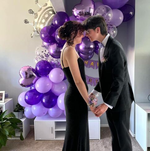Purple Balloons Purple Confetti Balloon Set, 60Pcs 12Inch Metallic Chrome Purple Balloons Lavender Lilac Balloons Dark Purple Latex Balloons for Birthday Wedding Baby Shower Party Decoration in Saudi Arabia