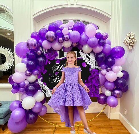 Purple Balloons Purple Confetti Balloon Set, 60Pcs 12Inch Metallic Chrome Purple Balloons Lavender Lilac Balloons Dark Purple Latex Balloons for Birthday Wedding Baby Shower Party Decoration in Saudi Arabia