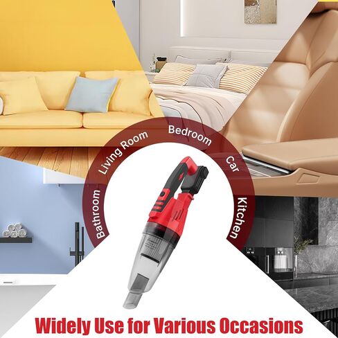 Vacuum Cleaner for Home for Milwaukee 18V Battery 48-11-1850, 30KPA 6in1 Cleaner for Home with Wall Bracket, Stick Vacuum Cleaner for Hard Floor Car Pet Hair Cleaning (NOT Included Battery) in Saudi Arabia