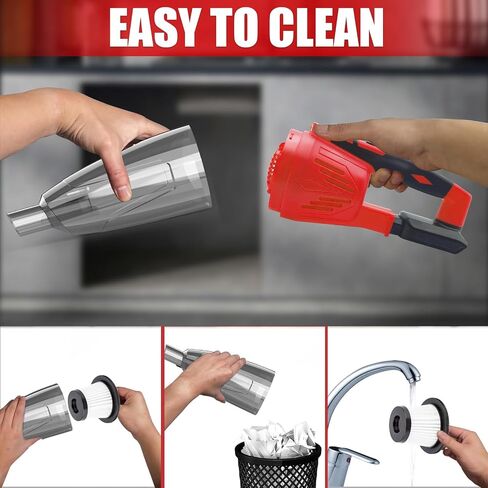 Vacuum Cleaner for Home for Milwaukee 18V Battery 48-11-1850, 30KPA 6in1 Cleaner for Home with Wall Bracket, Stick Vacuum Cleaner for Hard Floor Car Pet Hair Cleaning (NOT Included Battery) in Saudi Arabia