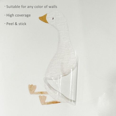 Boho Nursery Animal Wall Decals Peel and Stick, PVC Watercolor Animals Wall Stickers, Cute Wall Art Decor Decal for Kids Bedroom Playroom Baby Room Classroom Decor, Little Goose Birds in Saudi Arabia