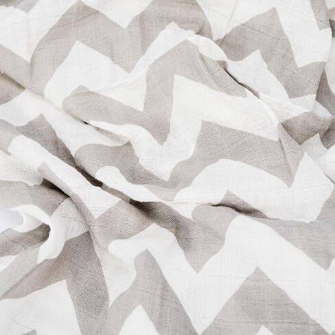 Organic Cotton Muslin Baby Blanket, Arrows and Crocodile Print, Black and Gray (Cactus) in Saudi Arabia