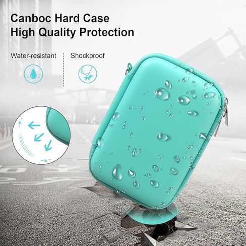 Canboc Digital Camera Case for CAMKORY/Qumcou/Lecran FHD 1080P Compact Portable Digital Camera, Point and Shoot Camera Bag, Zipper Mesh Pocket fit Cable, Batteries, Purple (Case Only) in Kuwait