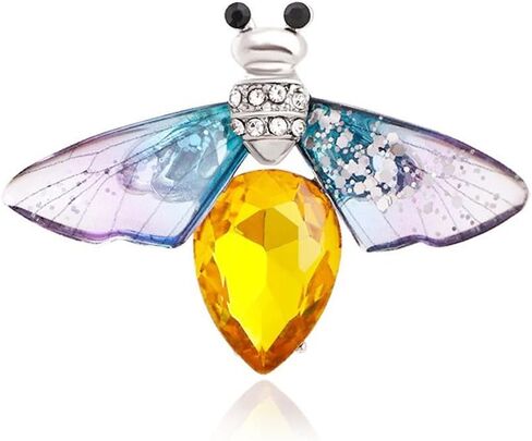 Colorful Rhinestone Crystal Bee Brooch Pin Vintage Bee Pearl Lapel Pin for Women Girls Retro Rhinestone Insect Pin Jewelry Gift in Saudi Arabia