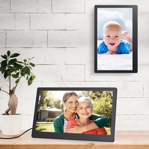 إطار رقمي Frameo WiFi 15.6، MARVUE Vision 15 WiFi إطار صورة رقمي إلكتروني ذكي بشاشة تعمل باللمس إطار كبير وتخزين 16 جيجابايت، إعداد سهل لمشاركة الفيديو والصور من الهاتف in Saudi Arabia