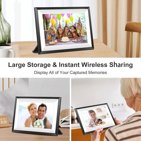 إطار رقمي Frameo WiFi 15.6، MARVUE Vision 15 WiFi إطار صورة رقمي إلكتروني ذكي بشاشة تعمل باللمس إطار كبير وتخزين 16 جيجابايت، إعداد سهل لمشاركة الفيديو والصور من الهاتف in Saudi Arabia