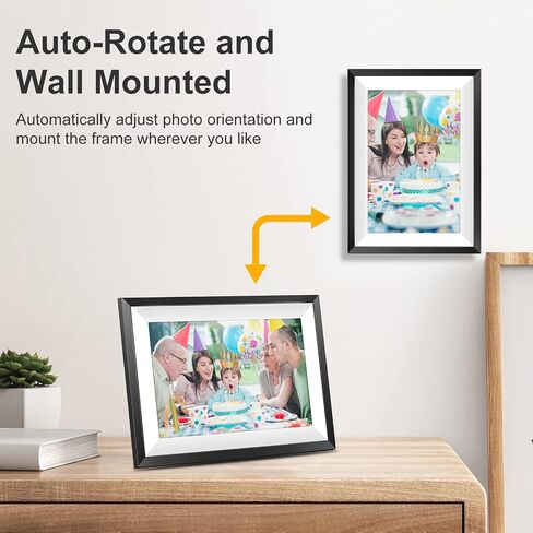 إطار رقمي Frameo WiFi 15.6، MARVUE Vision 15 WiFi إطار صورة رقمي إلكتروني ذكي بشاشة تعمل باللمس إطار كبير وتخزين 16 جيجابايت، إعداد سهل لمشاركة الفيديو والصور من الهاتف in Saudi Arabia