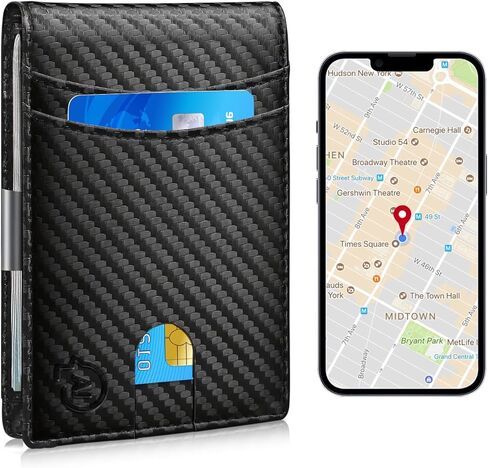 Fashion Slim Wallets for Men with Money Clip Mens Wallet Front Pocket Bifold Wallet Thin Credit Card Holder with Gift Box in Saudi Arabia