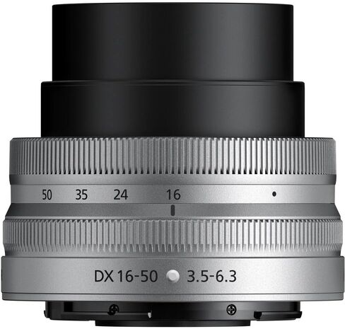 عدسة Nikon NIKKOR Z DX مقاس 16-50 مم f/3.5-6.3 VR (فضية) + حقيبة عدسة + محفظة بطاقة الذاكرة + بطاقة ذاكرة Ultra 64 جيجابايت + مرشح عدسة UV + حامل ثلاثي القوائم مرن مقاس 12 بوصة + برنامج تحرير الصور + المزيد (متجدد) in Saudi Arabia