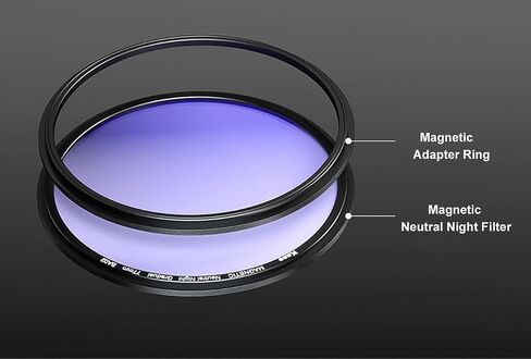 Kase 112mm Wolverine Magnetic Neutral Night Light Pollution Reduction Filter with Lens Adapter Ring for Night Sky/Star, Shockproof Tempered Optical Glass & HD Multi Coated in Saudi Arabia