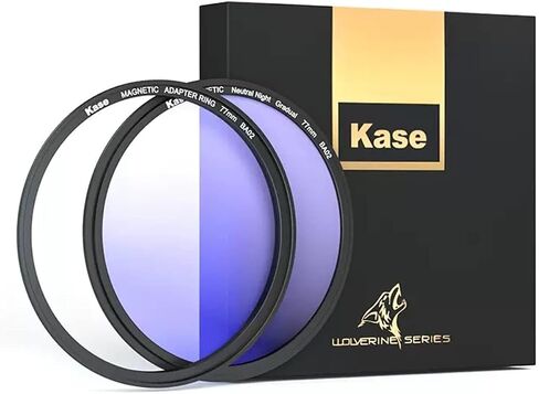 Kase 112mm Wolverine Magnetic Neutral Night Light Pollution Reduction Filter with Lens Adapter Ring for Night Sky/Star, Shockproof Tempered Optical Glass & HD Multi Coated in Saudi Arabia