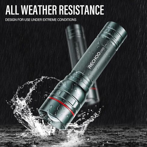 Rechargeable Flashlights High Lumens, G1000 Super Bright Flash Light, Small Zoomable LED Flashlight with 3 Lighting Modes, Portable Tactical Flashlight for Camping Essentials (Battery Included)-Blue in Saudi Arabia