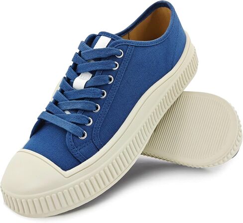 Low Top Fashion Canvas Sneakers for Women, Lace up Casual Walking Shoes in Saudi Arabia
