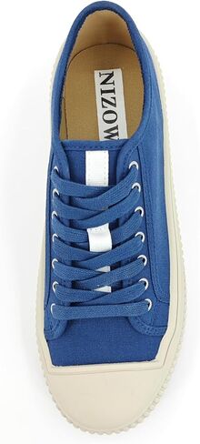 Low Top Fashion Canvas Sneakers for Women, Lace up Casual Walking Shoes in Saudi Arabia