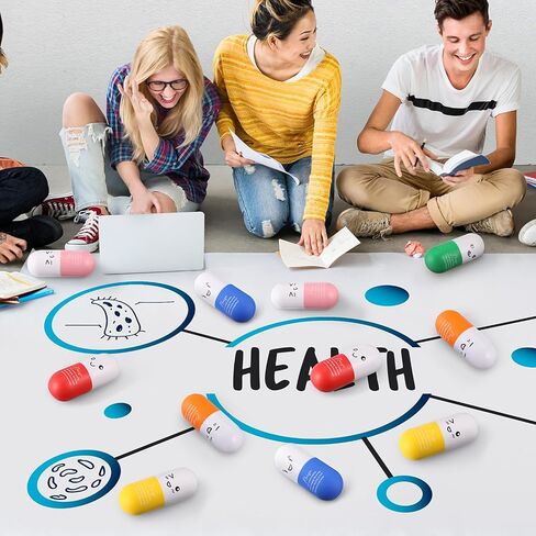 كرات الضغط من شابي - كرات الضغط المحفزة لتقدير الممرضات - كرات الضغط التحفيزية - كرات إسفنجية مع بطاقة شكر للممرضات - ألعاب إدارة الغضب هدية عيد الميلاد الطبية (12 مجموعة، قلب) in Kuwait