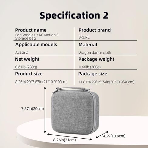 حقيبة حمل صلبة لطائرة DJI Avata 2 بدون طيار، حقيبة حمل محمولة للسفر لـ DJI Avata 2/Goggles 3/RC Motion 3/DJI FPV Controller (لنظارات Goggles 3/RC Motion 3/AVATA 2) in Kuwait