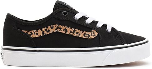 Vans Women's Low-Top Trainer Sneaker, Cheetah Stripe Black White, 7 in Saudi Arabia