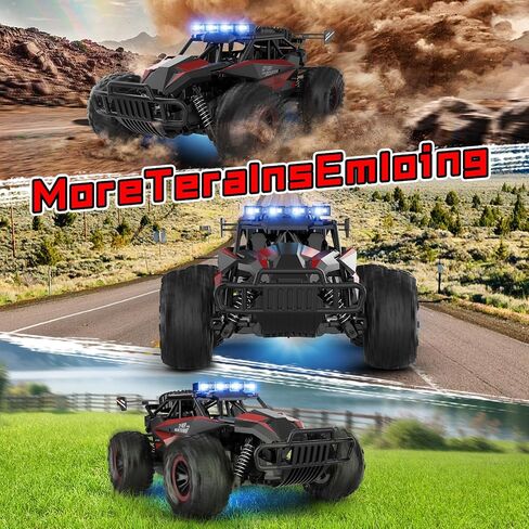 kolegend سيارة التحكم عن بعد 50 + دقيقة RC سيارات لعب 1:12 مقياس الوحش الشاحنات 20KM / H شاحنة الوحش التحكم عن بعد مع المصباح LED وهدايا بطارية قابلة للشحن للأولاد 8-12، أخضر in Saudi Arabia