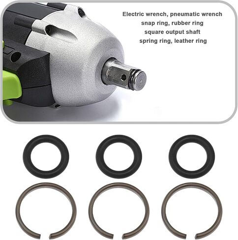 10 Sets Impact Wrench Socket Retainer Retaining Ring with O-Ring Suitable with 1/2 Inch Impact Wrench Tool Parts and Accessories in Saudi Arabia