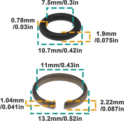10 Sets Impact Wrench Socket Retainer Retaining Ring with O-Ring Suitable with 1/2 Inch Impact Wrench Tool Parts and Accessories in Saudi Arabia