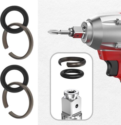 10 Sets Impact Wrench Socket Retainer Retaining Ring with O-Ring Suitable with 1/2 Inch Impact Wrench Tool Parts and Accessories in Saudi Arabia