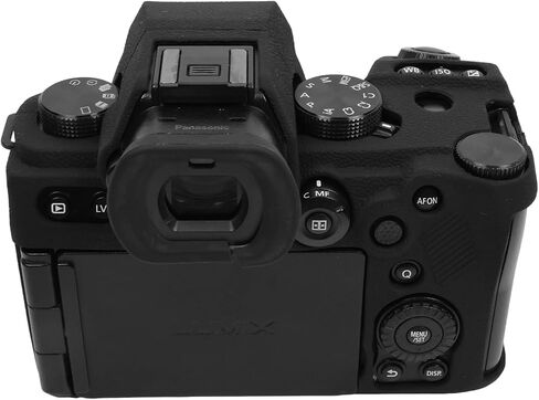 Protective Case for Panasonic LUMIX S5II/S5IIX,【Case*1 Screen Protector*2 Hot Shoe Cover*1】 LUMIX DC-S5II Camera Cover Full Body Case for DC-S5IIX Lightweight Shockproof-Black in Saudi Arabia