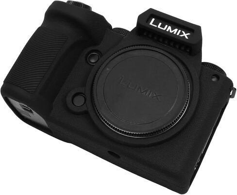 Protective Case for Panasonic LUMIX S5II/S5IIX,【Case*1 Screen Protector*2 Hot Shoe Cover*1】 LUMIX DC-S5II Camera Cover Full Body Case for DC-S5IIX Lightweight Shockproof-Black in Saudi Arabia