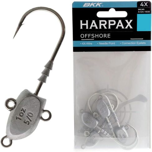 BKK Harpax Offshore jighead Hook | طلاء القصدير اللامع | نقطة الإبرة in Saudi Arabia