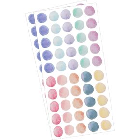 uxcell 100 Pcs (2 Sheet) Round Polka Dots Wall Sticker, PVC Peel and Stick Circle Wall Decal Sticker for Bedroom Classroom, Colorful