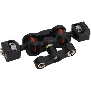 Magic Arm with Double Ballhead, Articulating Double Ballhead Magic Arm Monitor Mount, 1/4 Inch Screw, 180 Degree Rotation, for DSLR Monitor Lights