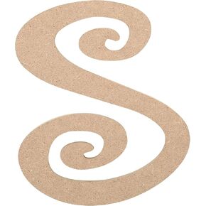 JoePaul's Crafts Curly Wooden Letters - 6" - C - Premium Unfinished Wood Letters for Wall Decor (6 inch, Letter C)