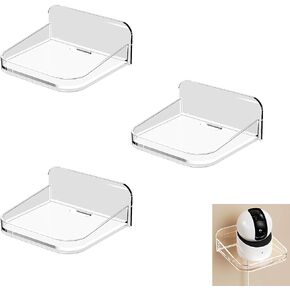 Wall Mount Security Camera Shelf - 3PCS Non-Trace Baby Monitor Mount Security Cameras Wall Shelf, Floating Nest Security Cam Holder Pet Monitor Bracket for Indoor Blink Nest Security Cams