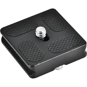 Acouto for PU40 Quick Release Plate with 1/4inch Screw Mount for Tripod Ball Head SLR Camera Alloy Rubber