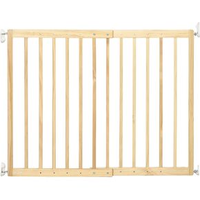 بوابة PawHut للحيوانات الأليفة بعرض 24 بوصة - 40 بوصة، بوابة خشبية للكلاب للسلالم والممرات والمداخل للكلاب الصغيرة والمتوسطة in Kuwait